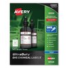 Avery UltraDuty Chemical Waterproof and UV Resistant Labels, 2x2, Wht, PK600 60526